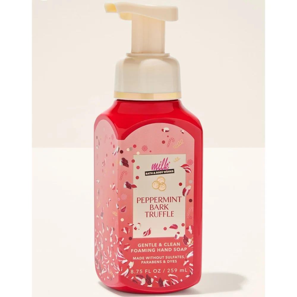 Bath Body Works Milk Bar Peppermint Bark Truffle Foaming Hand Soap 8oz NEW